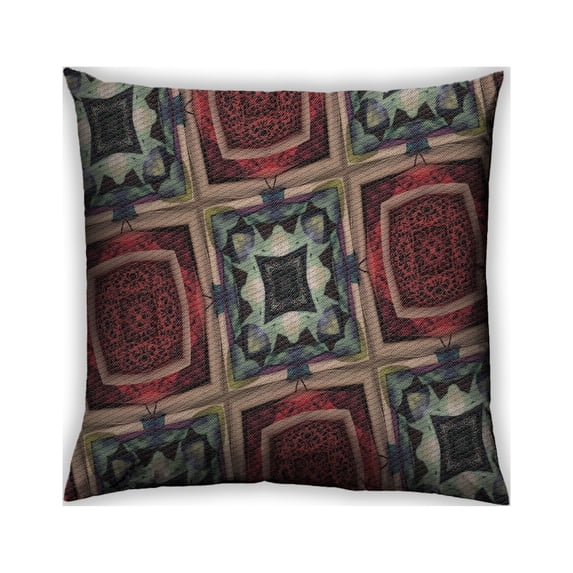 Ahgly Company Outdoor Square Patterned Throw Pillow, 18 inch by 18 inch