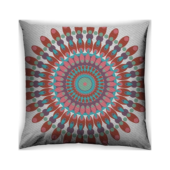 Ahgly Company Outdoor Square Patterned Throw Pillow, 18 inch by 18 inch