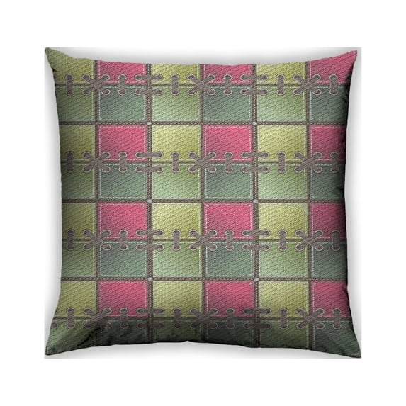 Ahgly Company Outdoor Square Patterned Throw Pillow, 18 inch by 18 inch