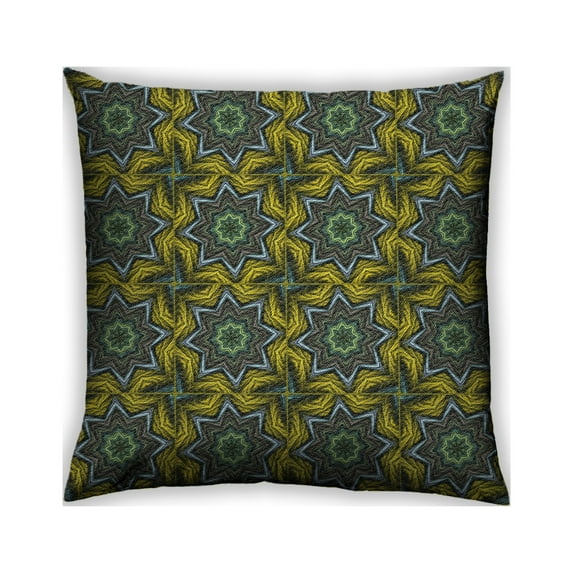 Ahgly Company Outdoor Square Patterned Throw Pillow, 18 inch by 18 inch