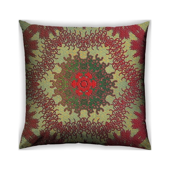 Ahgly Company Outdoor Square Patterned Throw Pillow, 18 inch by 18 inch