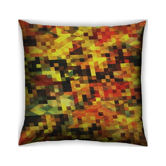 Ahgly Company Outdoor Square Patterned Throw Pillow, 18 inch by 18 inch