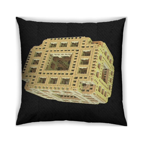 Ahgly Company Outdoor Square Patterned Throw Pillow, 18 inch by 18 inch