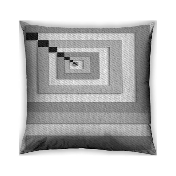 Ahgly Company Outdoor Square Patterned Throw Pillow, 18 inch by 18 inch