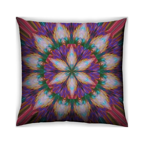 Ahgly Company Outdoor Square Patterned Throw Pillow, 18 inch by 18 inch