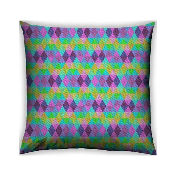 Ahgly Company Outdoor Square Patterned Throw Pillow, 18 inch by 18 inch