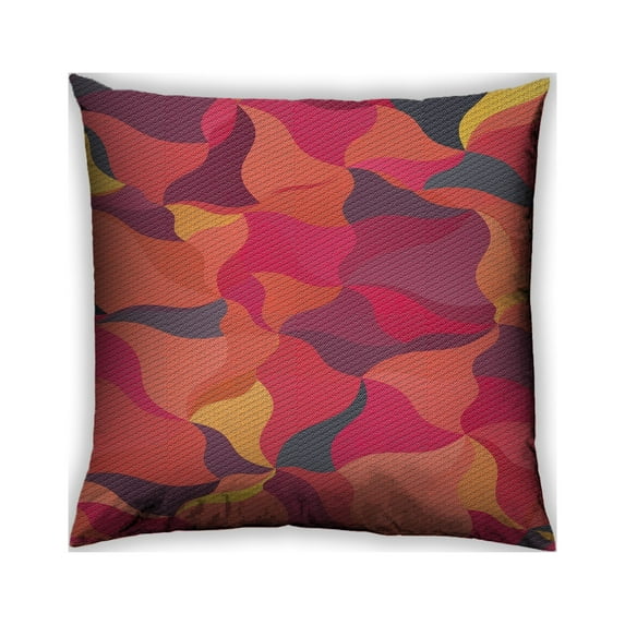 Ahgly Company Outdoor Square Patterned Throw Pillow, 18 inch by 18 inch