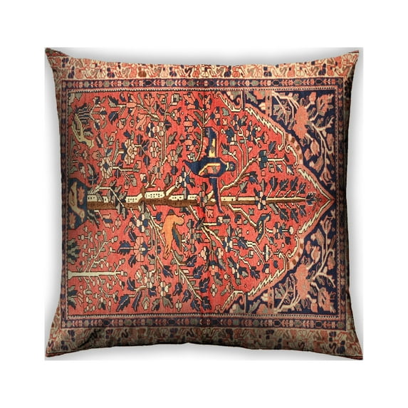Ahgly Company Outdoor Square Traditional Throw Pillow, 18 inch by 18 inch