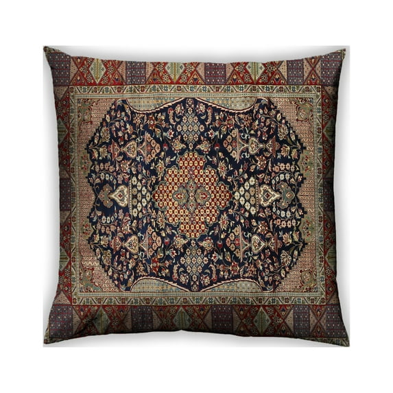 Ahgly Company Outdoor Square Traditional Throw Pillow, 18 inch by 18 inch