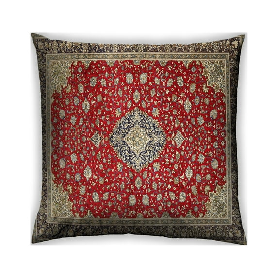 Ahgly Company Outdoor Square Traditional Throw Pillow, 18 inch by 18 inch