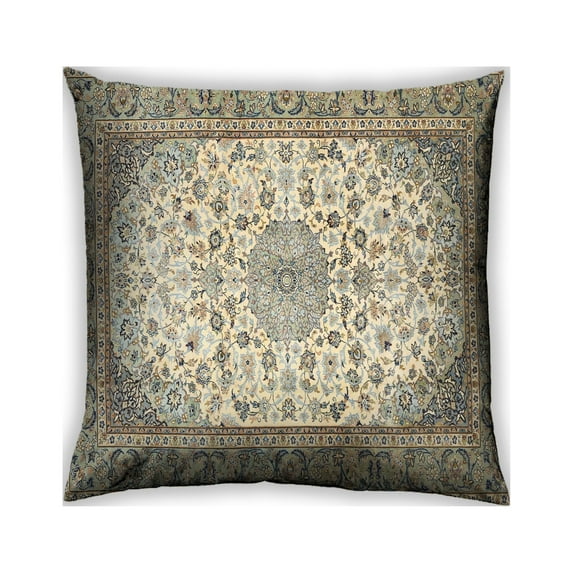 Ahgly Company Outdoor Square Traditional Throw Pillow, 18 inch by 18 inch
