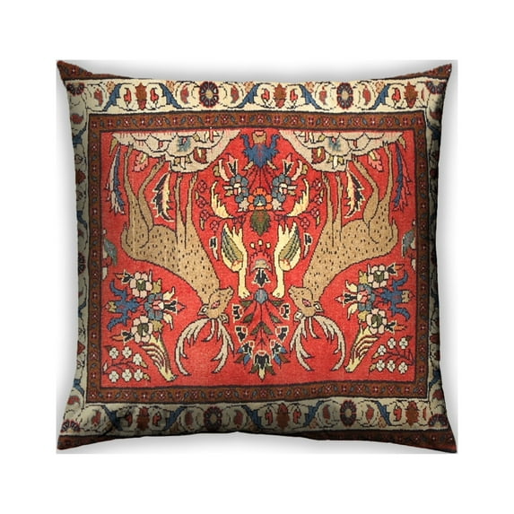 Ahgly Company Outdoor Square Traditional Throw Pillow, 18 inch by 18 inch