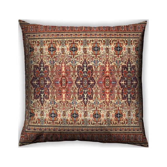 Ahgly Company Outdoor Square Traditional Throw Pillow, 18 inch by 18 inch
