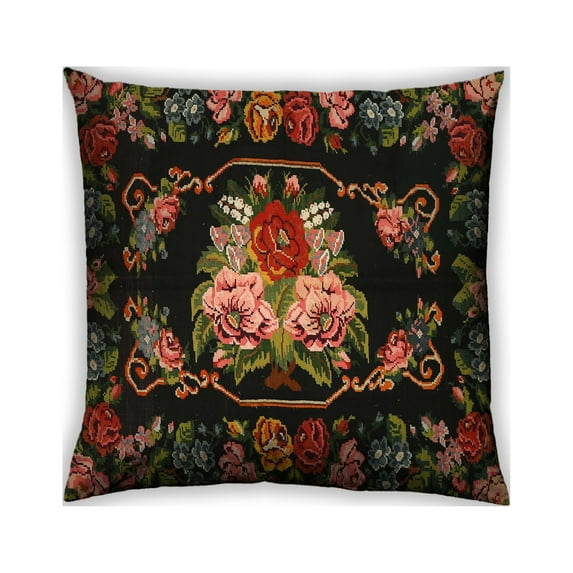 Ahgly Company Outdoor Square Traditional Throw Pillow, 18 inch by 18 inch