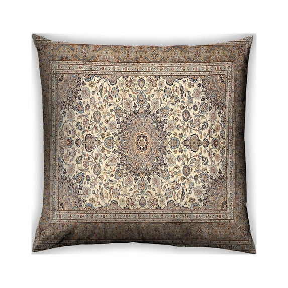 Ahgly Company Outdoor Square Traditional Throw Pillow, 18 inch by 18 inch