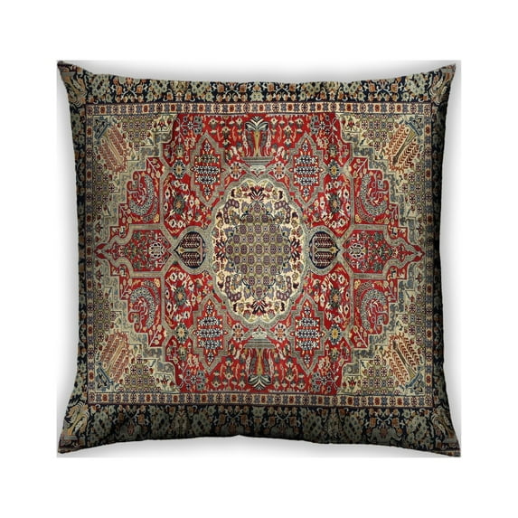 Ahgly Company Outdoor Square Traditional Throw Pillow, 18 inch by 18 inch