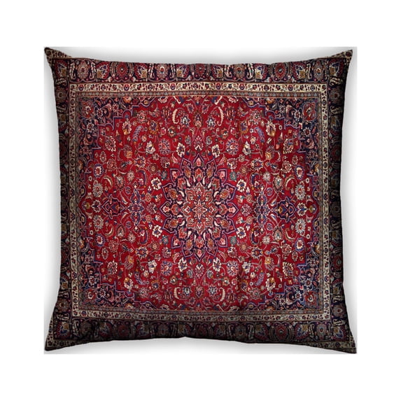 Ahgly Company Outdoor Square Traditional Throw Pillow, 18 inch by 18 inch