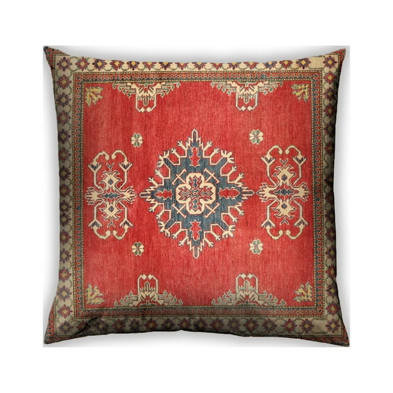 Ahgly Company Outdoor Square Traditional Throw Pillow, 18 inch by 18 inch