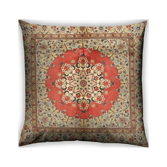 Ahgly Company Outdoor Square Traditional Throw Pillow, 18 inch by 18 inch