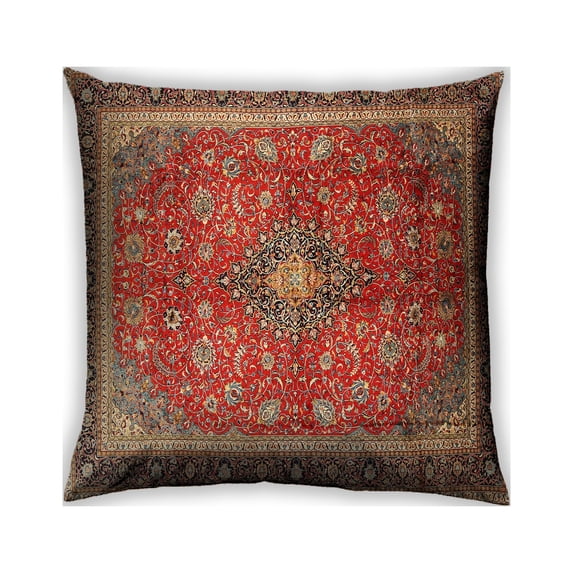 Ahgly Company Outdoor Square Traditional Throw Pillow, 18 inch by 18 inch