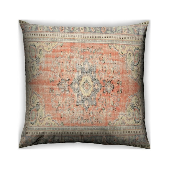 Ahgly Company Outdoor Square Traditional Throw Pillow, 18 inch by 18 inch