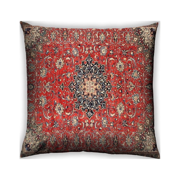 Ahgly Company Outdoor Square Traditional Throw Pillow, 18 inch by 18 inch