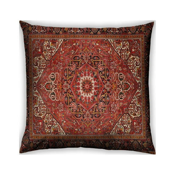 Ahgly Company Outdoor Square Traditional Throw Pillow, 18 inch by 18 inch