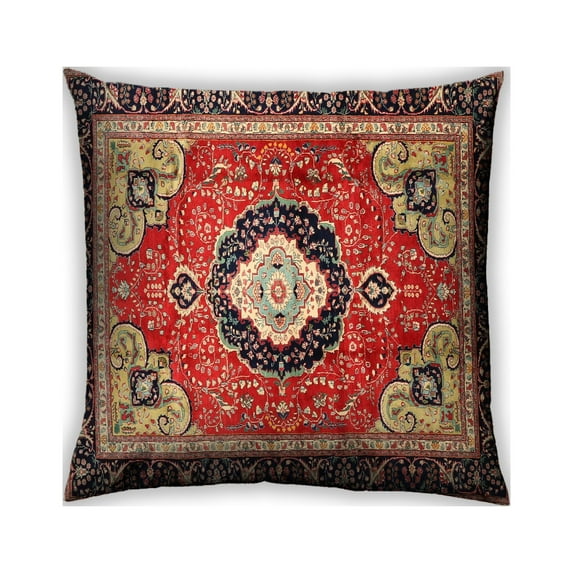 Ahgly Company Outdoor Square Traditional Throw Pillow, 18 inch by 18 inch