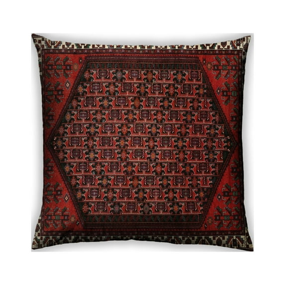 Ahgly Company Outdoor Square Traditional Throw Pillow, 18 inch by 18 inch