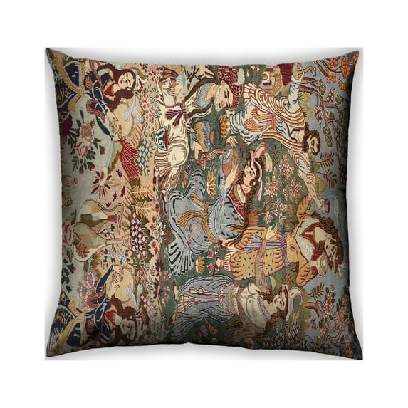 Ahgly Company Outdoor Square Traditional Throw Pillow, 18 inch by 18 inch