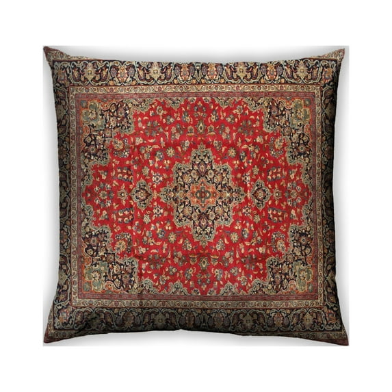 Ahgly Company Outdoor Square Traditional Throw Pillow, 18 inch by 18 inch