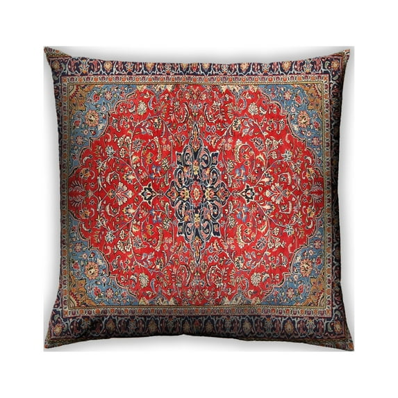 Ahgly Company Outdoor Square Traditional Throw Pillow, 18 inch by 18 inch