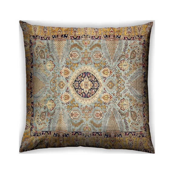 Ahgly Company Outdoor Square Traditional Throw Pillow, 18 inch by 18 inch