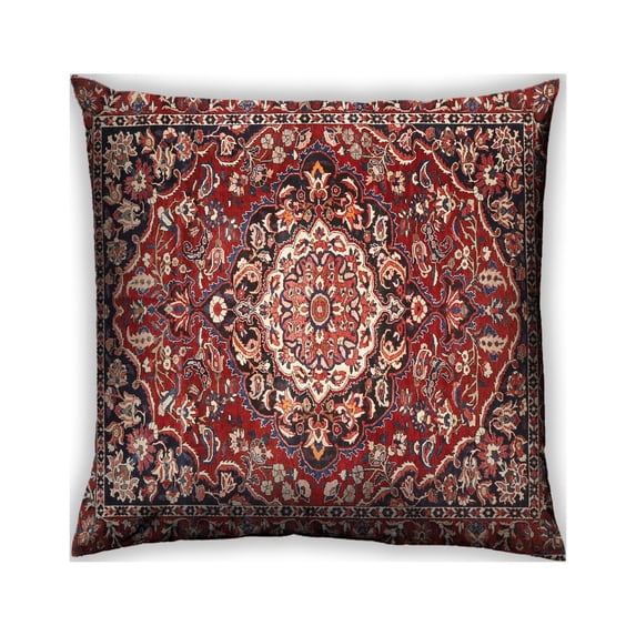 Ahgly Company Outdoor Square Traditional Throw Pillow, 18 inch by 18 inch