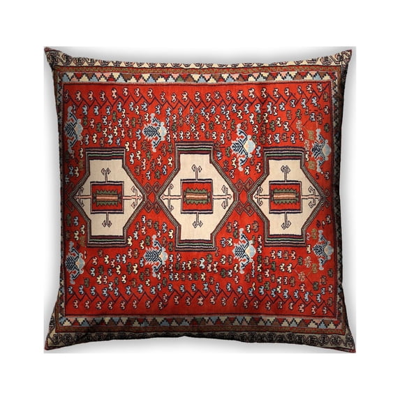 Ahgly Company Outdoor Square Traditional Throw Pillow, 18 inch by 18 inch