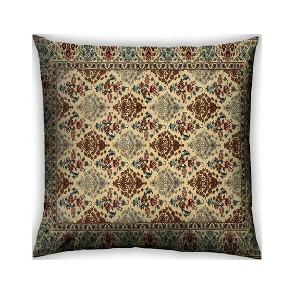 Ahgly Company Outdoor Square Traditional Throw Pillow, 18 inch by 18 inch