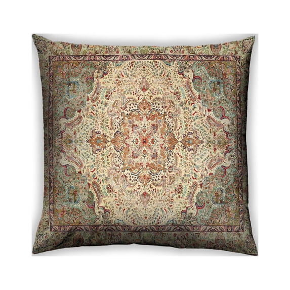Ahgly Company Outdoor Square Traditional Throw Pillow, 18 inch by 18 inch