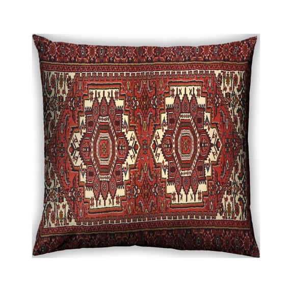 Ahgly Company Outdoor Square Traditional Throw Pillow, 18 inch by 18 inch