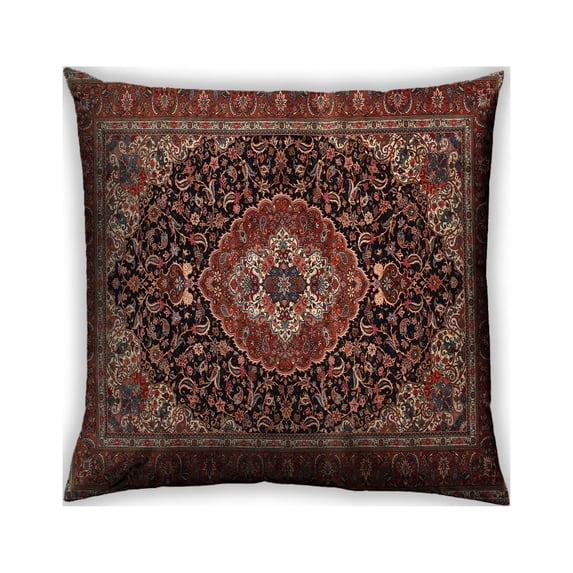 Ahgly Company Outdoor Square Traditional Throw Pillow, 18 inch by 18 inch