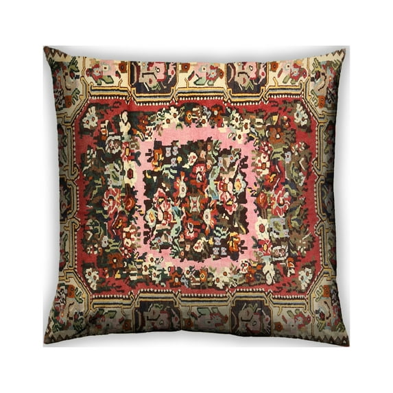 Ahgly Company Outdoor Square Traditional Throw Pillow, 18 inch by 18 inch