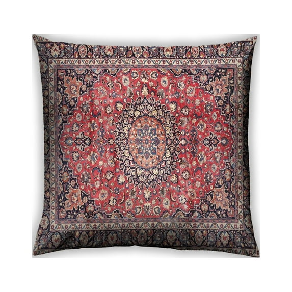 Ahgly Company Outdoor Square Traditional Throw Pillow, 18 inch by 18 inch