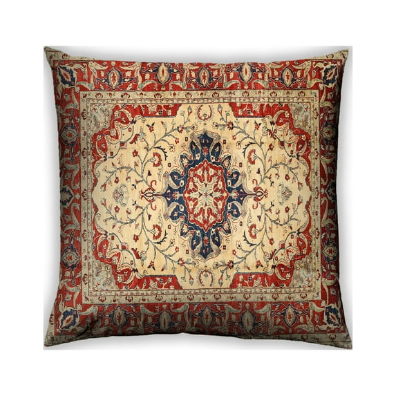 Ahgly Company Outdoor Square Traditional Throw Pillow, 18 inch by 18 inch