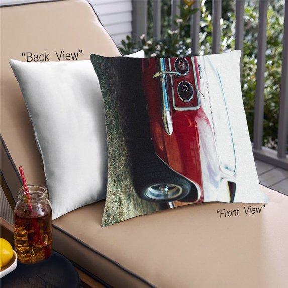 Ahgly Company Vintage Cars Outdoor Throw Pillow, 18 inch by 18 inch