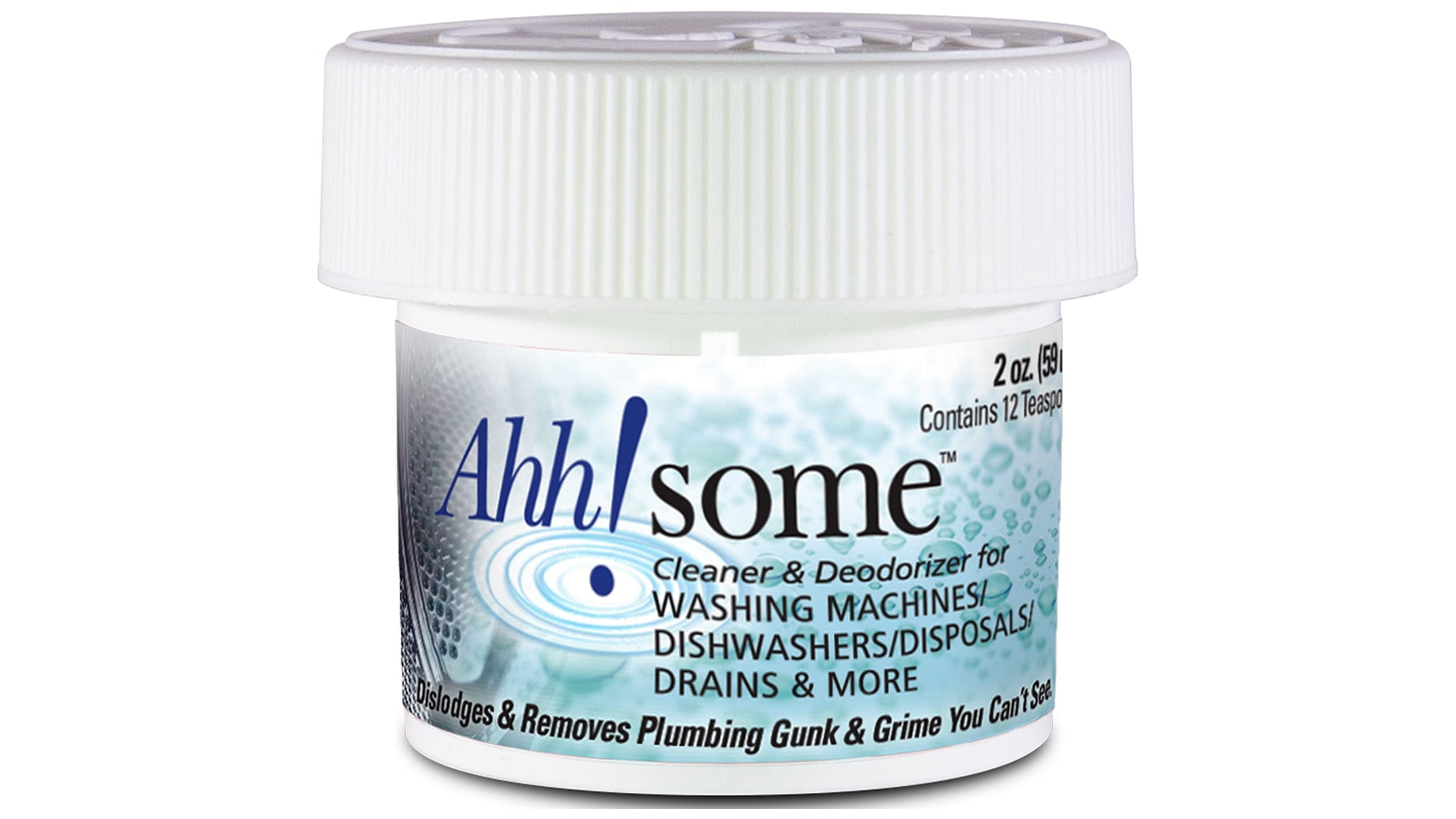 Ahh-Some - Washing Machine Cleaner - Top Load and Front Load - Dishwasher,  Bio-Cleaner and Deodorizer - Works For All Washers - Removes Odor, Residue,  Mold, Mildew (2 oz.) 