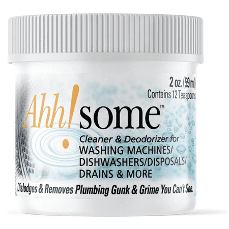 Ahh-Some - Washing Machine Cleaner - Top Load and Front Load - Dishwasher, Bio-Cleaner and Deodorizer - Works For All Washers - Removes Odor, Residue, Mold, Mildew (2 oz.)
