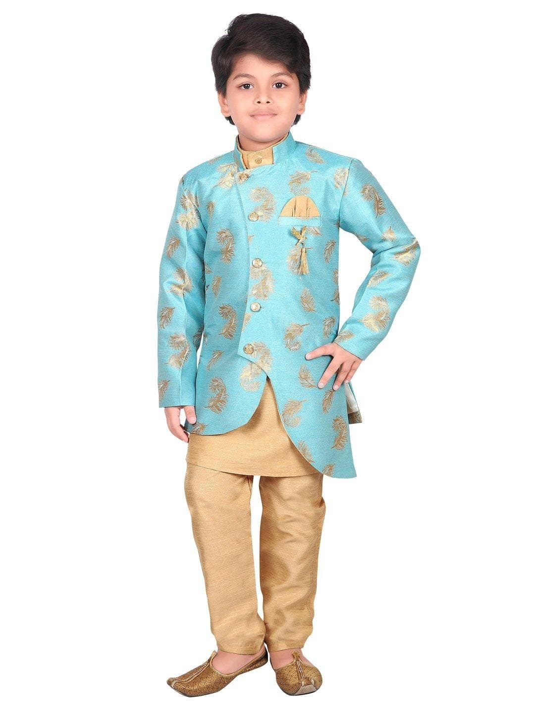 Boys Overcoat Sherwani Rama Green KP115