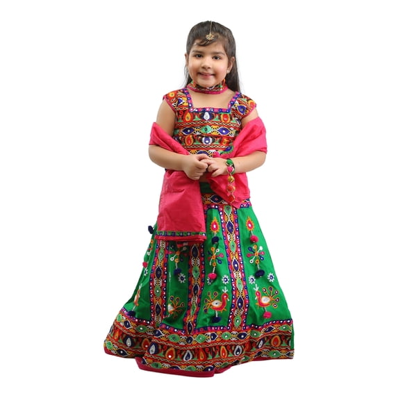 Ahhaaaa Kids Ethnic Cotton Lehenga Choli Chania Choli Set For Baby Girls