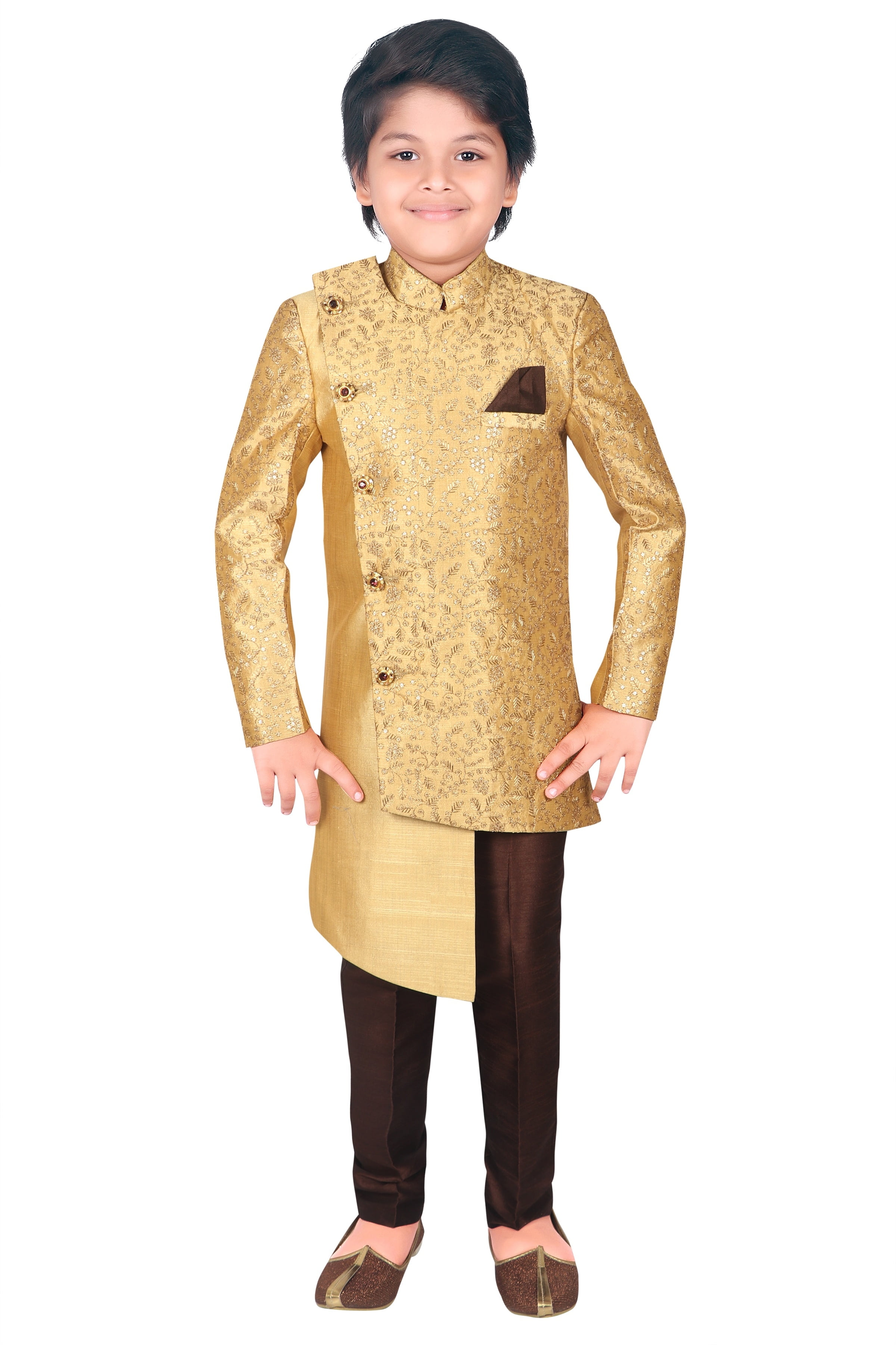 AHHAAAA Kid's Ethnic Sherwani and Breeches Set for Boys