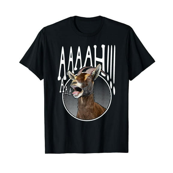Ahhh Screaming Goat Gift Funny Goat Lover Screaming Goat T-Shirt Black Tee