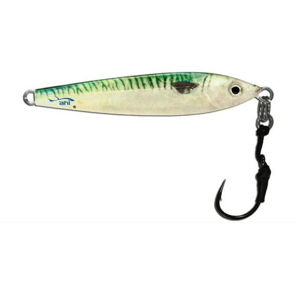 Ahi LDJA-6-MK Live Deception Jigs - 6 oz, Green Mackerel w/Assist Hook